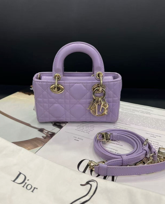 Dior Lavender Lambskin Micro D-Joy w/ Two Straps Champagne Gold Hardware (Final Payment)