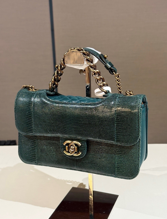 Chanel Green Lizard Medium Perfect Edge Flap Bag (Final Payment)