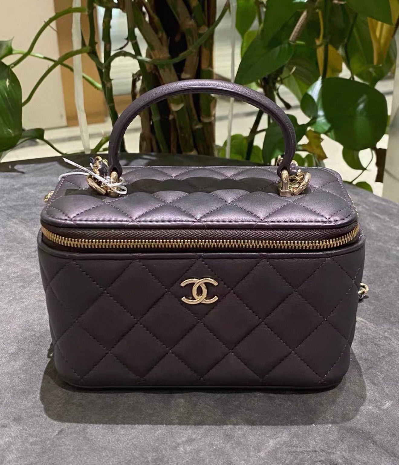 Chanel Iridescent Lambskin Long Vanity w/ Strap