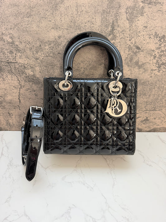 Lady Dior Black with Sliver HW