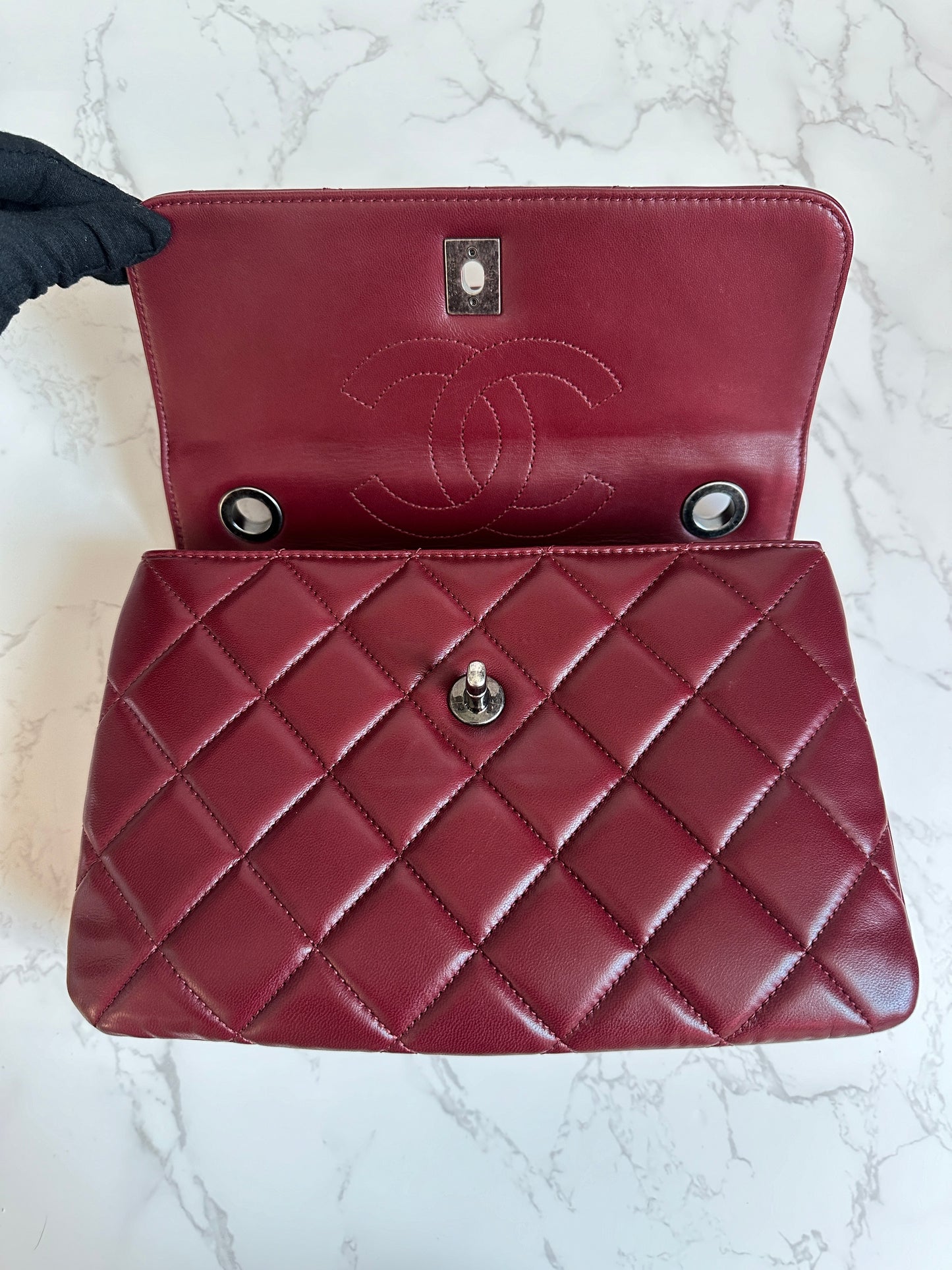 Chanel Top Handle Flap Bag