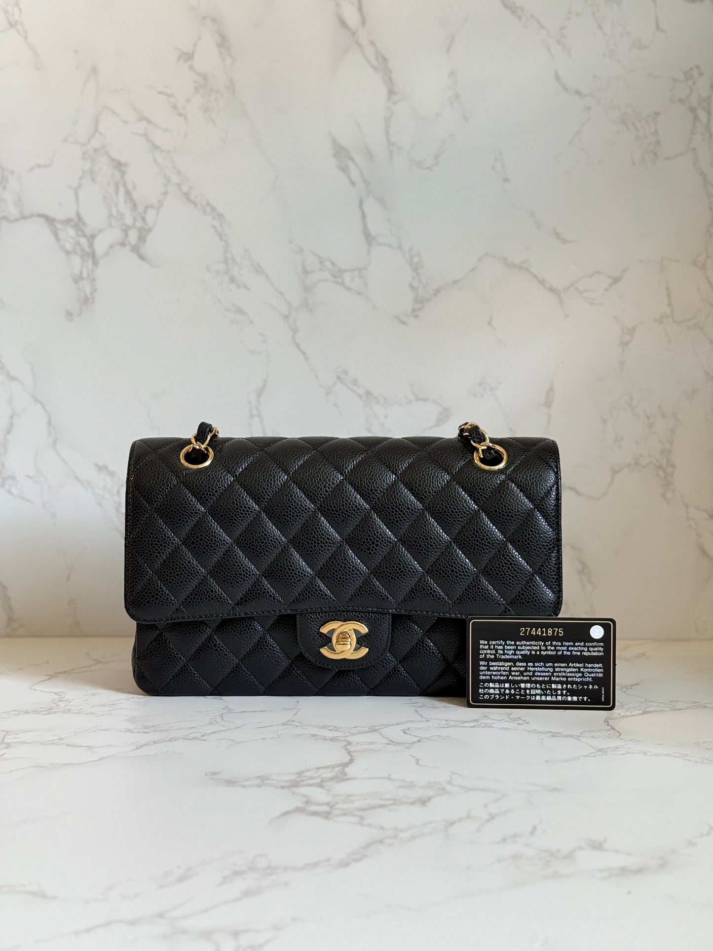 Chanel Black Caviar Medium Double Flap w/ Gold Hardware