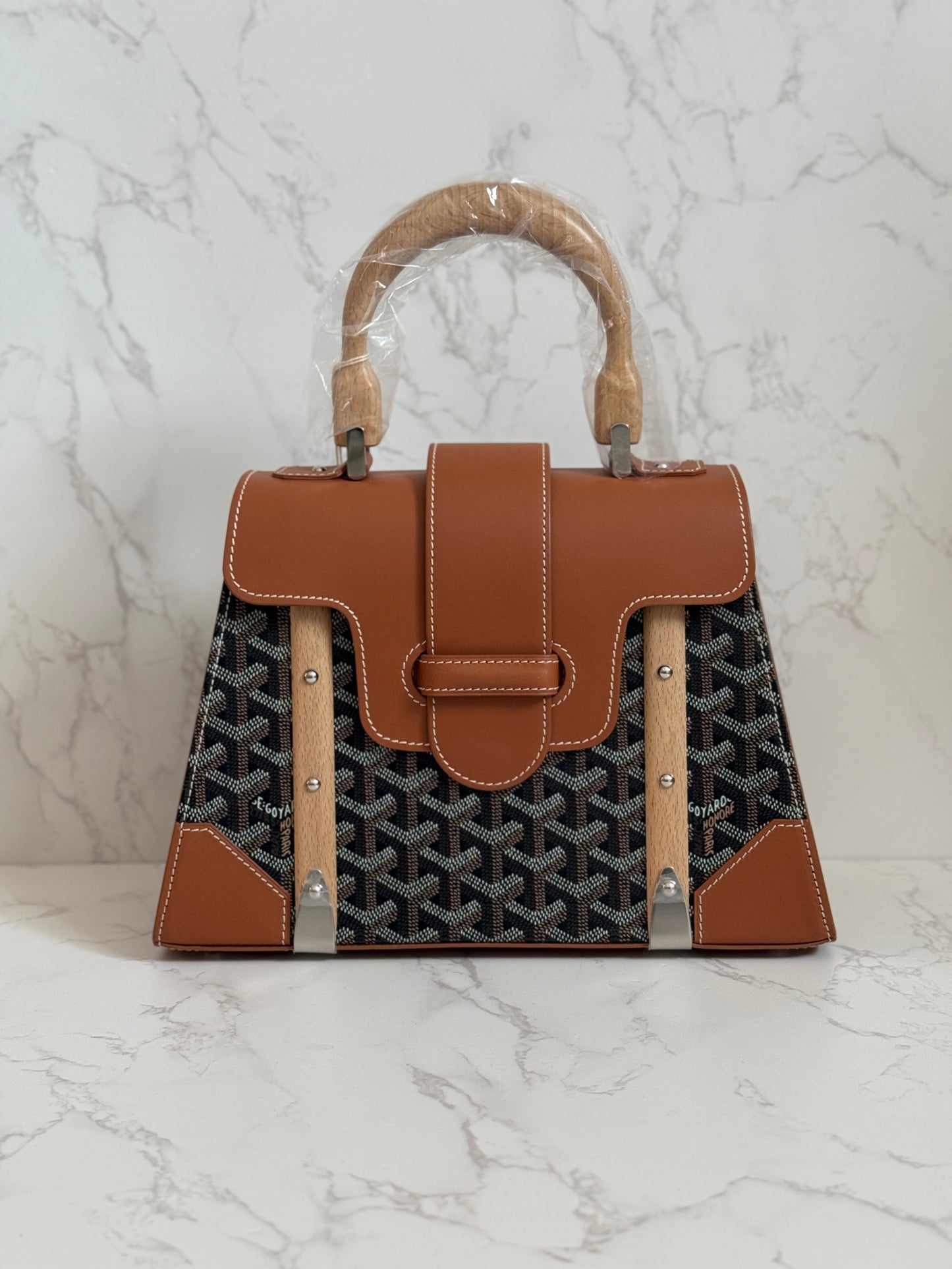 Goyard Caramel Saigon PM w/ Leather Strap