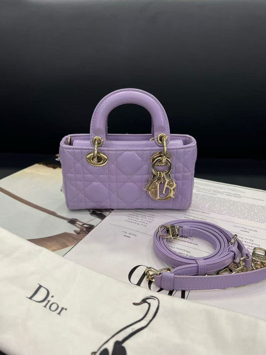 Dior Lavender Lambskin Micro D-Joy w/ Two Straps Champagne Gold Hardware (Deposit)