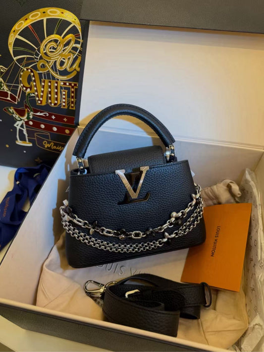 Louis Vuitton Black Mini Capucines Special Edition Mixed Hardware