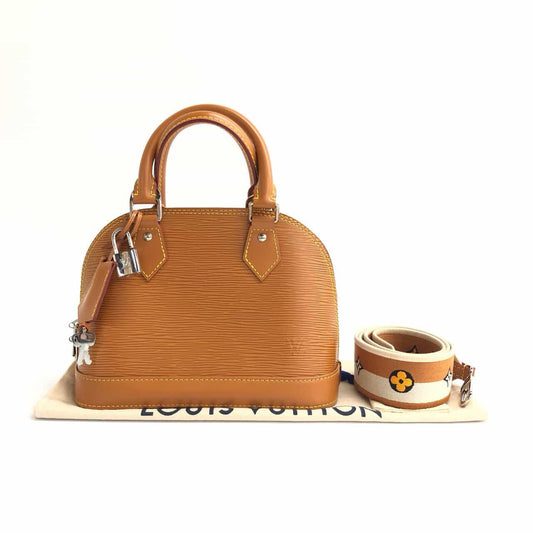 Louis Vuitton Caramel Epi Leather Alma BB w/ Silver Hardware